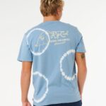 Rip Curl Pacific Rinse Fin Tee – Faded Denim - imagine 3