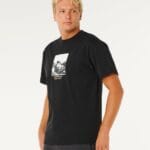 Rip Curl Search Rig Tee – Negru - imagine 2