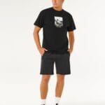 Rip Curl Search Rig Tee – Negru - imagine 4