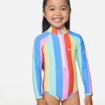 Rip Curl Rainbow Stripe Surf Suit-Girl – Multicolor - imagine 1