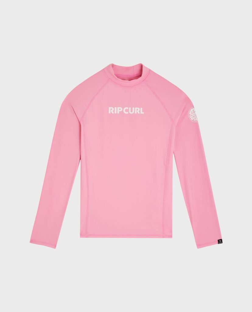 Rip Curl Classic Surf Long Sleeve Rash Vest – Kids – Begonia Pink