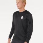 Rip Curl Icons Of Surflite UPF50 Long Sleeve Rash Vest – Negru - imagine 2