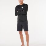 Rip Curl Icons Of Surflite UPF50 Long Sleeve Rash Vest – Negru - imagine 4