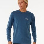 Rip Curl Stack UPF50 Long Sleeve Rash Vest – Navy Marle - imagine 3