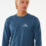 Rip Curl Stack UPF50 Long Sleeve Rash Vest – Navy Marle - imagine 5