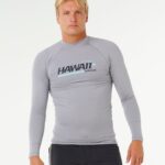 Rip Curl Hawaii Gritty UPF Per Long Sleeve Rash vest – Grey Marle - imagine 1