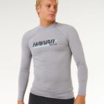 Rip Curl Hawaii Gritty UPF Per Long Sleeve Rash vest – Grey Marle - imagine 6