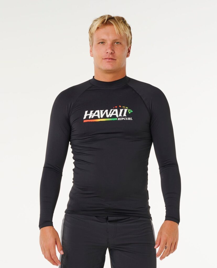 Rip Curl Hawaii Gritty UPF Per Long Sleeve Rash vest – Negru