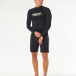 Rip Curl Hawaii Gritty UPF Per Long Sleeve Rash vest – Negru - imagine 4