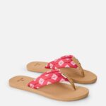 Rip Curl Freedom Plush Bloom Open Toe Sandals – Roșu - imagine 1
