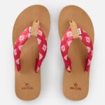 Rip Curl Freedom Plush Bloom Open Toe Sandals – Roșu - imagine 3
