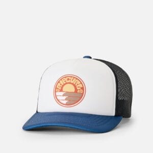 Weekender Trucker – Crem/Bleumarin
