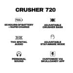 Skullcandy Crusher 720 Wireless Over-Ear Black - imagine 3