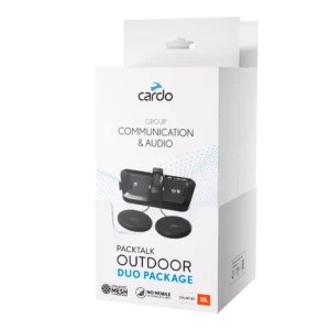 Packtalk Outdoor Duo Negru – Set intercom Mesh pentru 2 persoane, sunet JBL